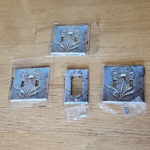 Elegant Dandelion Switch Plate Set